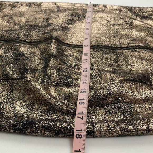 TART Metallic Gold Zip Pencil Skirt, L - Picture 7 of 7